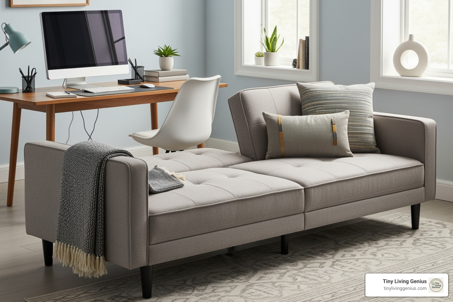 futon styled in home office - futon compact living
