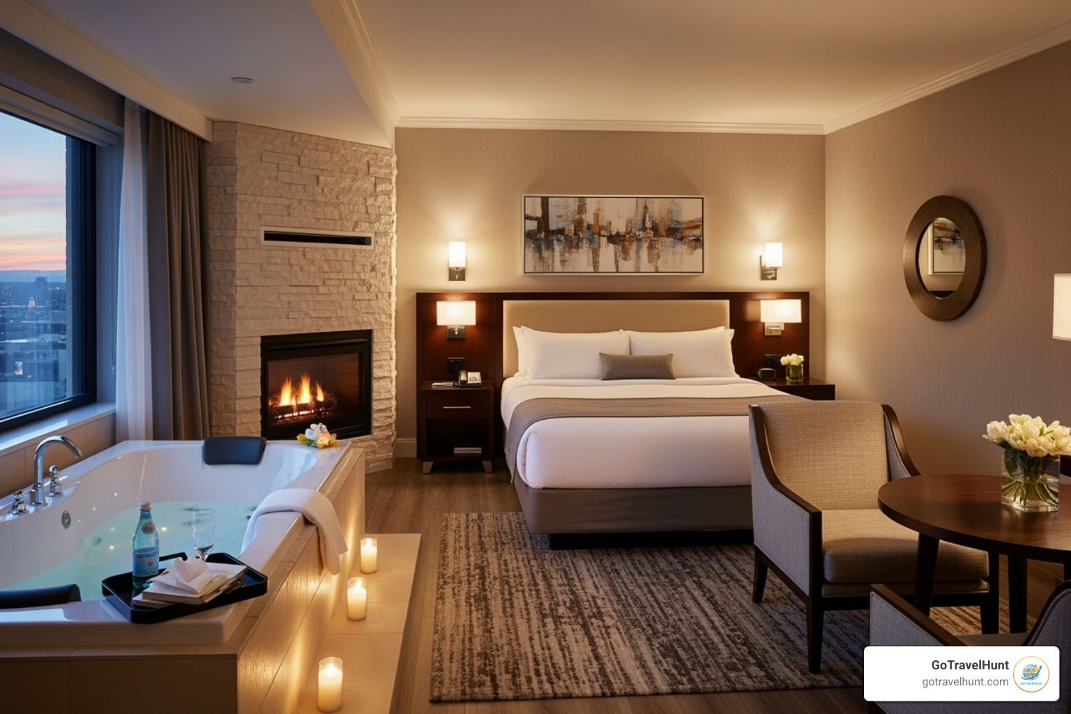 luxurious hotel room with in-room jacuzzi and fireplace - hotel for couples near me luxurious hotel room with in-room jacuzzi and fireplace - hotel for couples near me