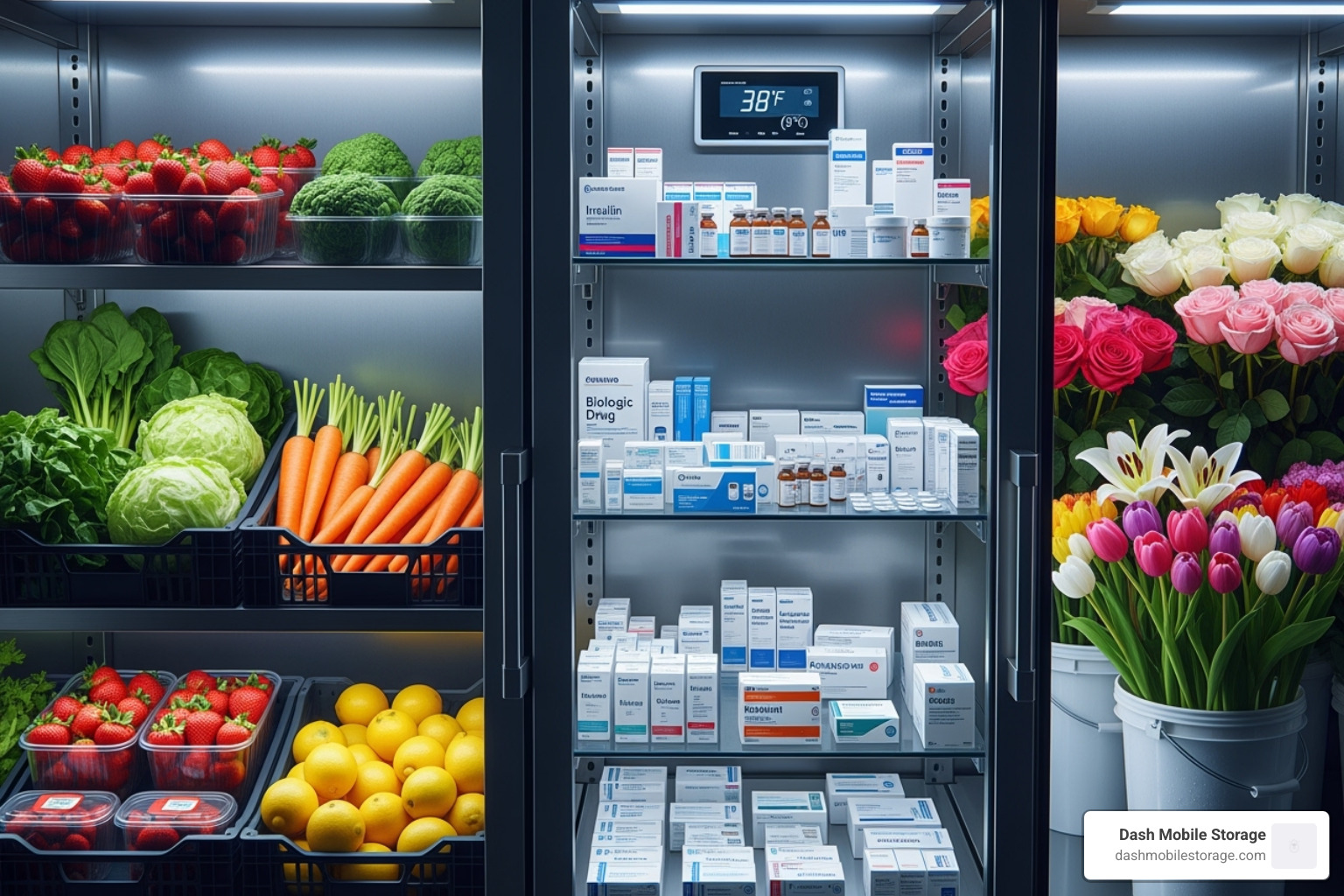various products that require cold storage (food, pharmaceuticals, flowers) - rent freezer storage space