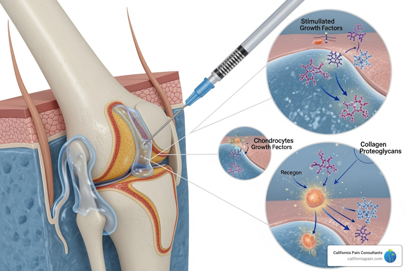 diagram showing a needle injecting solution into a joint to stimulate growth factors - what is regenerative injection therapy diagram showing a needle injecting solution into a joint to stimulate growth factors - what is regenerative injection therapy