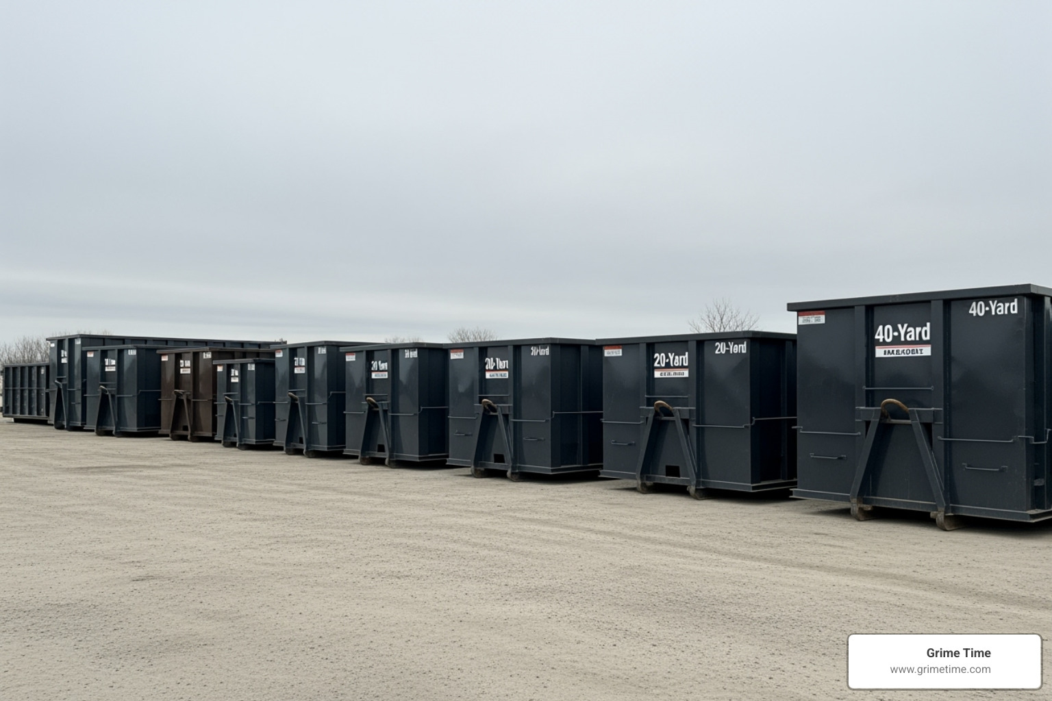 dumpster sizes - big trash container rental