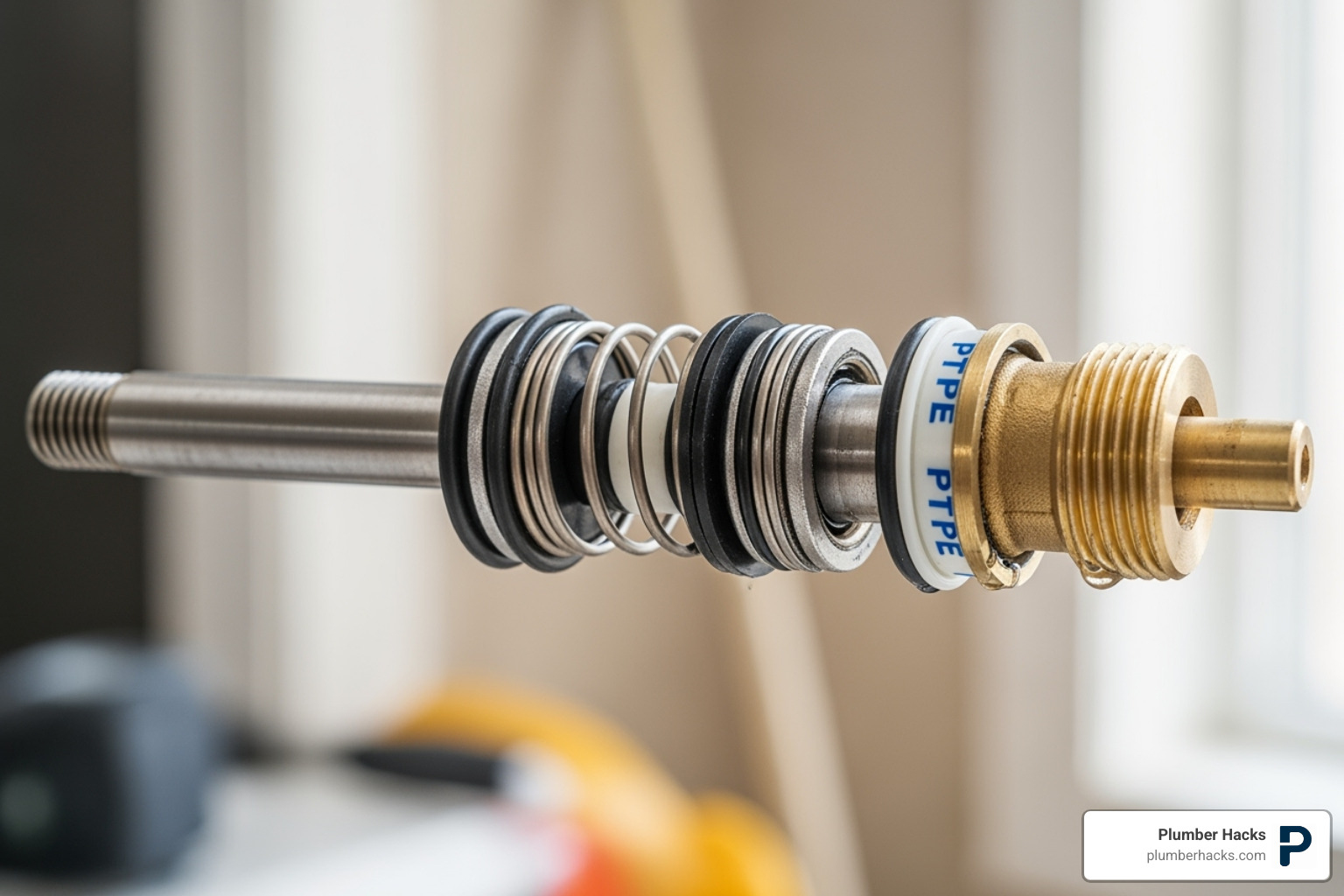 Long frost-free faucet stem removed from the wall - Outdoor faucet repair