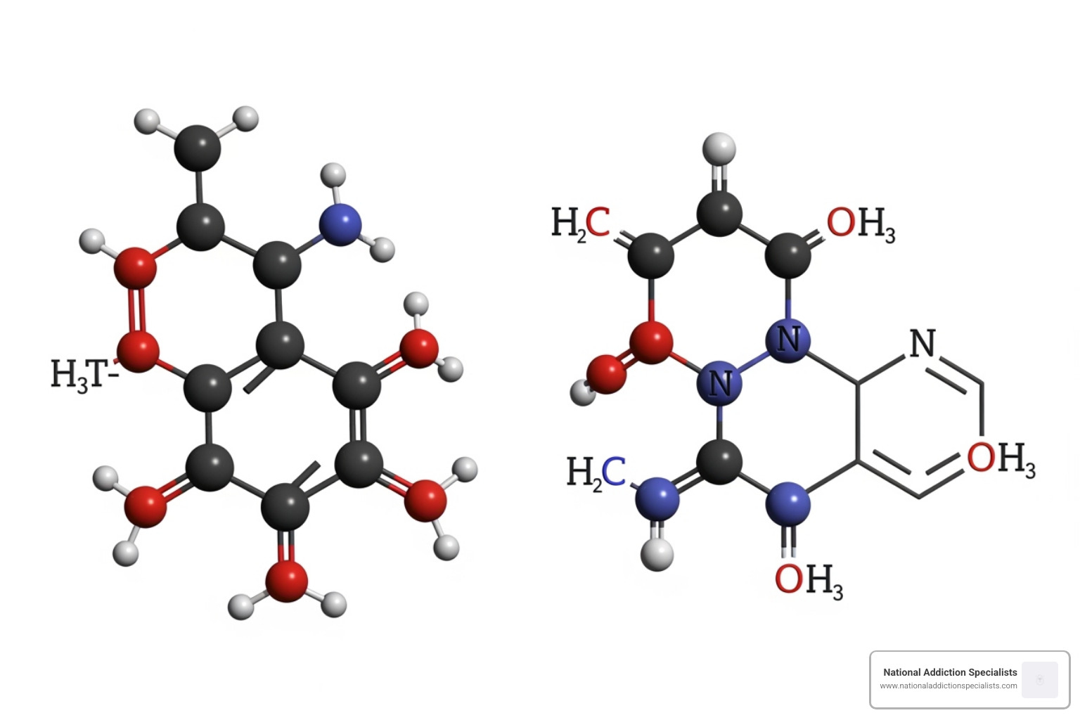 chemical structures of buprenorphine and naloxone - subutex vs suboxone