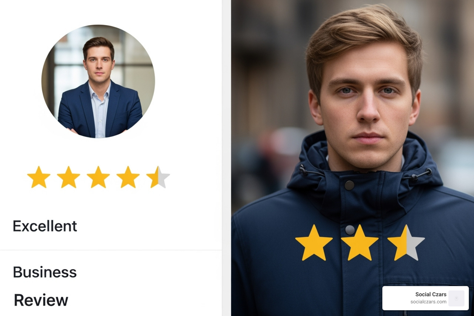 5-star vs 2-star Google Business Profile - reputation management for business 5-star vs 2-star Google Business Profile - reputation management for business