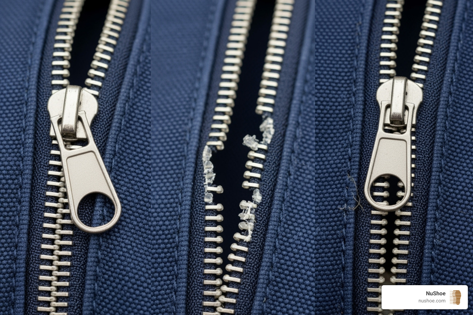 of different types of zipper damage: a separated slider, broken teeth, and a detached pull tab - ugg zipper replacement of different types of zipper damage: a separated slider, broken teeth, and a detached pull tab - ugg zipper replacement