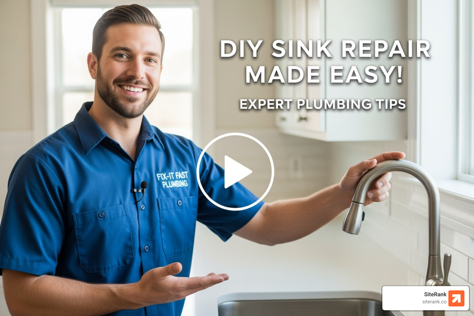 plumber's engaging YouTube video thumbnail - digital marketing for home services plumber's engaging YouTube video thumbnail - digital marketing for home services