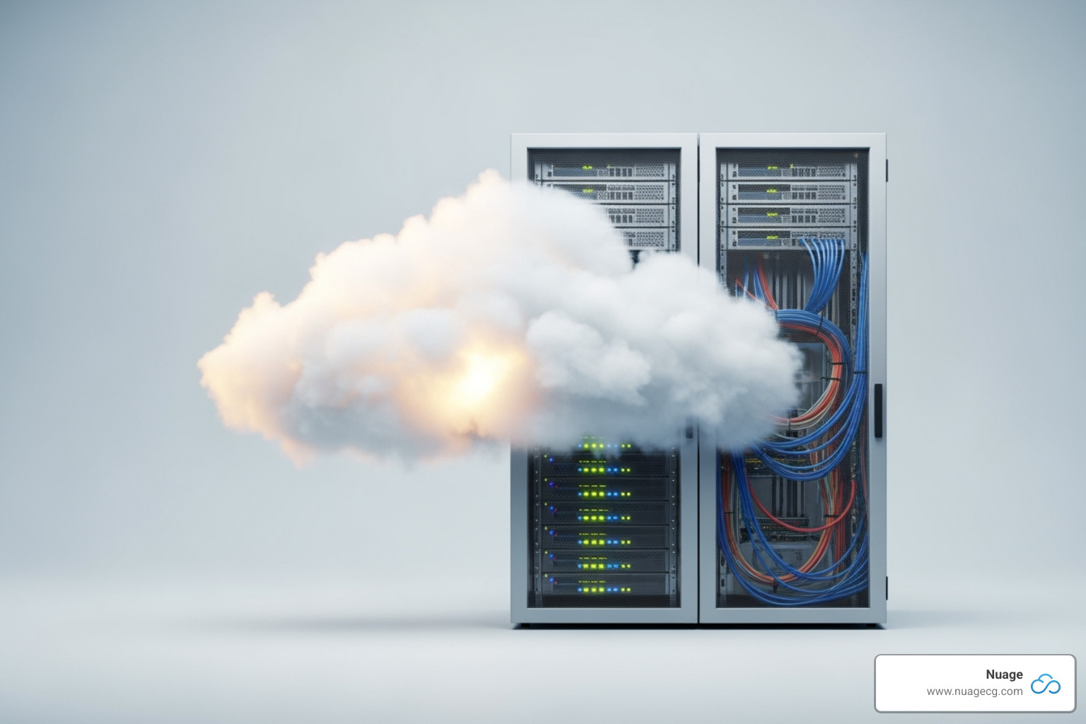 A cloud, a server, and a hybrid icon - ERP consulting firm