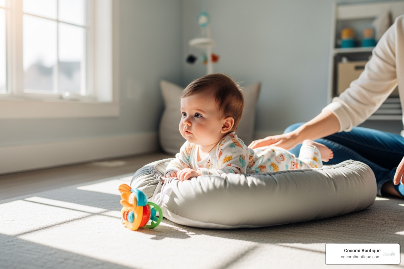 baby doing tummy time in nest - sleep nests safe baby doing tummy time in nest - sleep nests safe