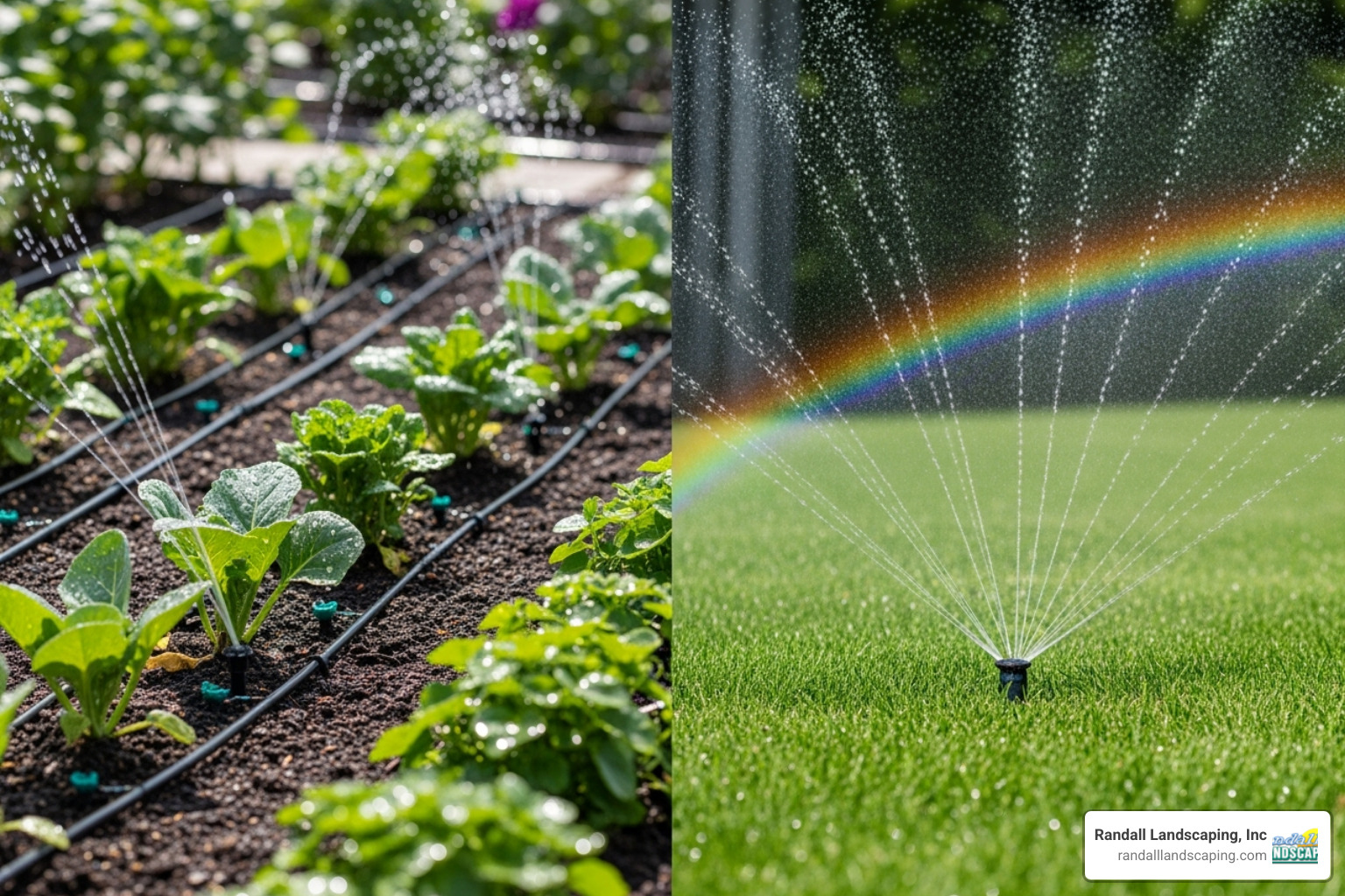 main types of irrigation systems offered and serviced by Randall Landscaping, Inc. (drip and sprinkler systems) in their ideal garden settings - garden irrigation system main types of irrigation systems offered and serviced by Randall Landscaping, Inc. (drip and sprinkler systems) in their ideal garden settings - garden irrigation system