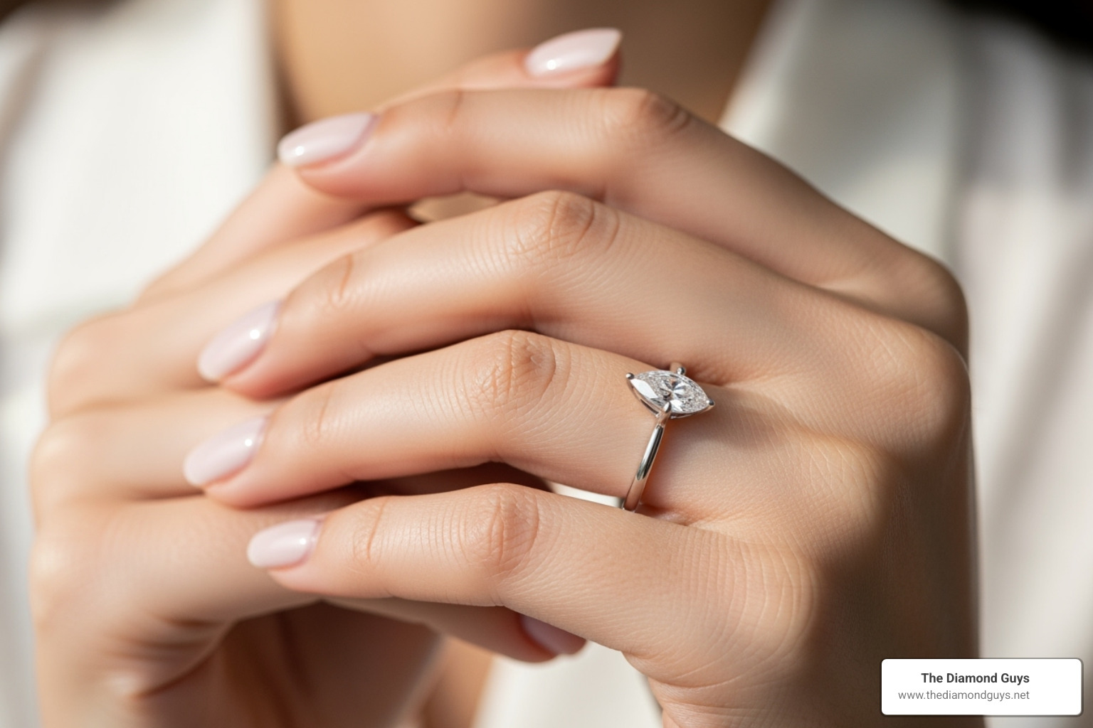 pear lab diamond on a hand - pear lab diamond