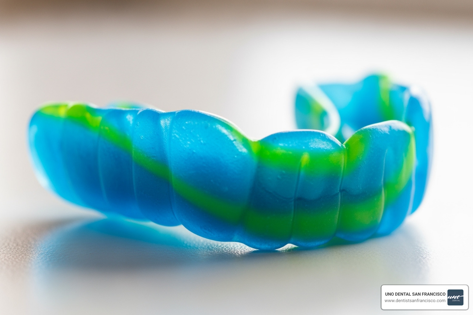 of a custom-fit sports mouthguard - urgent dental care SF