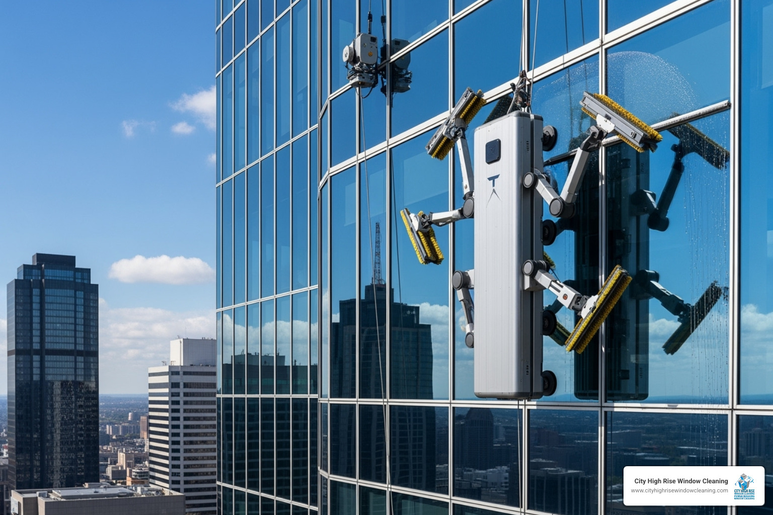 robotic window cleaner scaling skyscraper facade - industrial window cleaner robotic window cleaner scaling skyscraper facade - industrial window cleaner