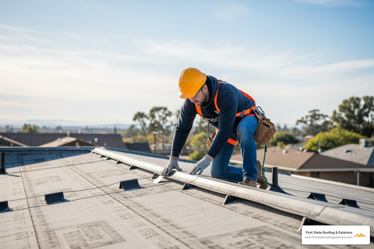 structural engineer inspecting a home's existing flat roof structure - change flat roof to pitched structural engineer inspecting a home's existing flat roof structure - change flat roof to pitched