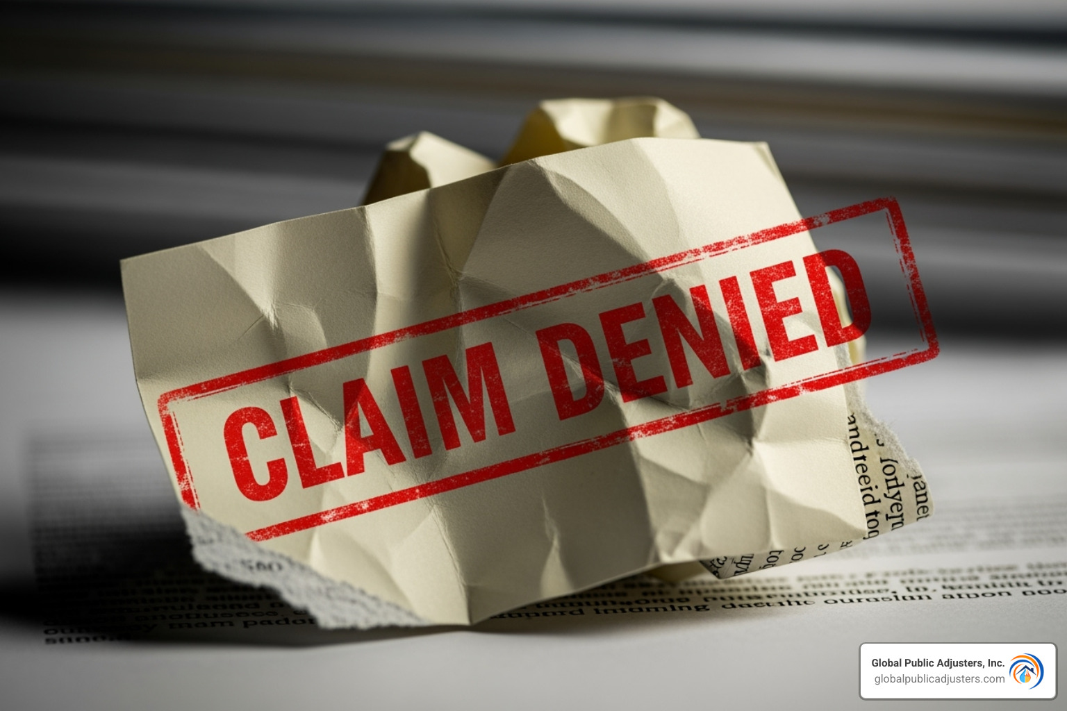 organized evidence like photos, receipts, and contractor quotes - denied insurance claim