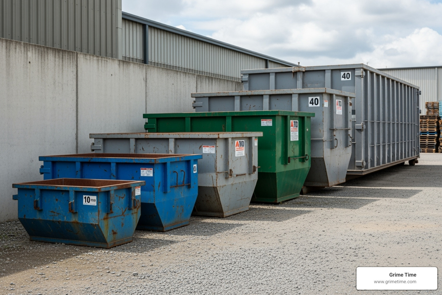 different dumpster sizes with capacity labels - commercial dumpster rentals in pflugerville