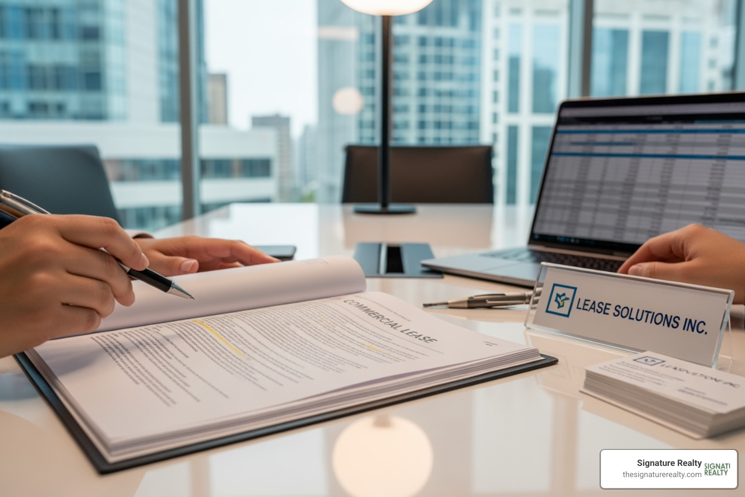 magnifying glass over a lease document highlighting a tricky clause - Commercial lease assistance magnifying glass over a lease document highlighting a tricky clause - Commercial lease assistance