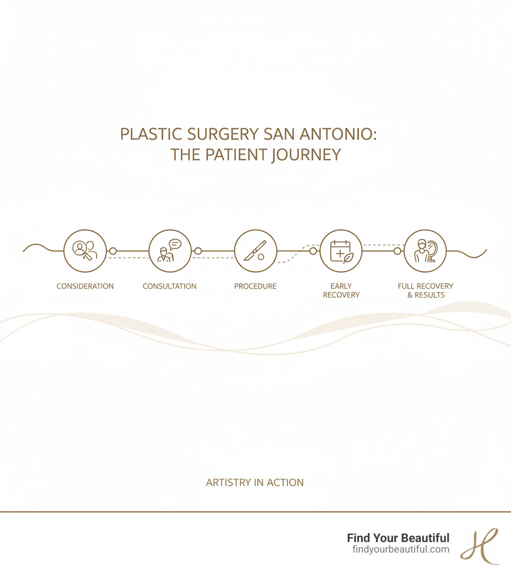 Infographic explaining the patient journey from consideration to recovery in plastic surgery - plastic surgery san antonio infographic 