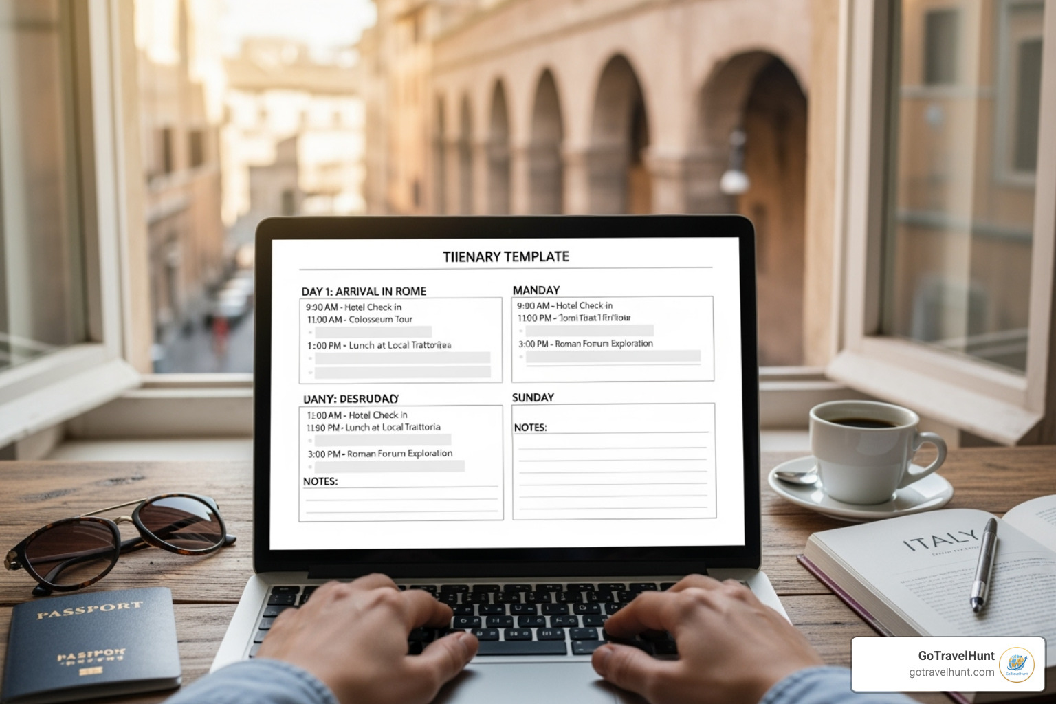 sample itinerary template highlighting different sections - travel itinerary template sample itinerary template highlighting different sections - travel itinerary template