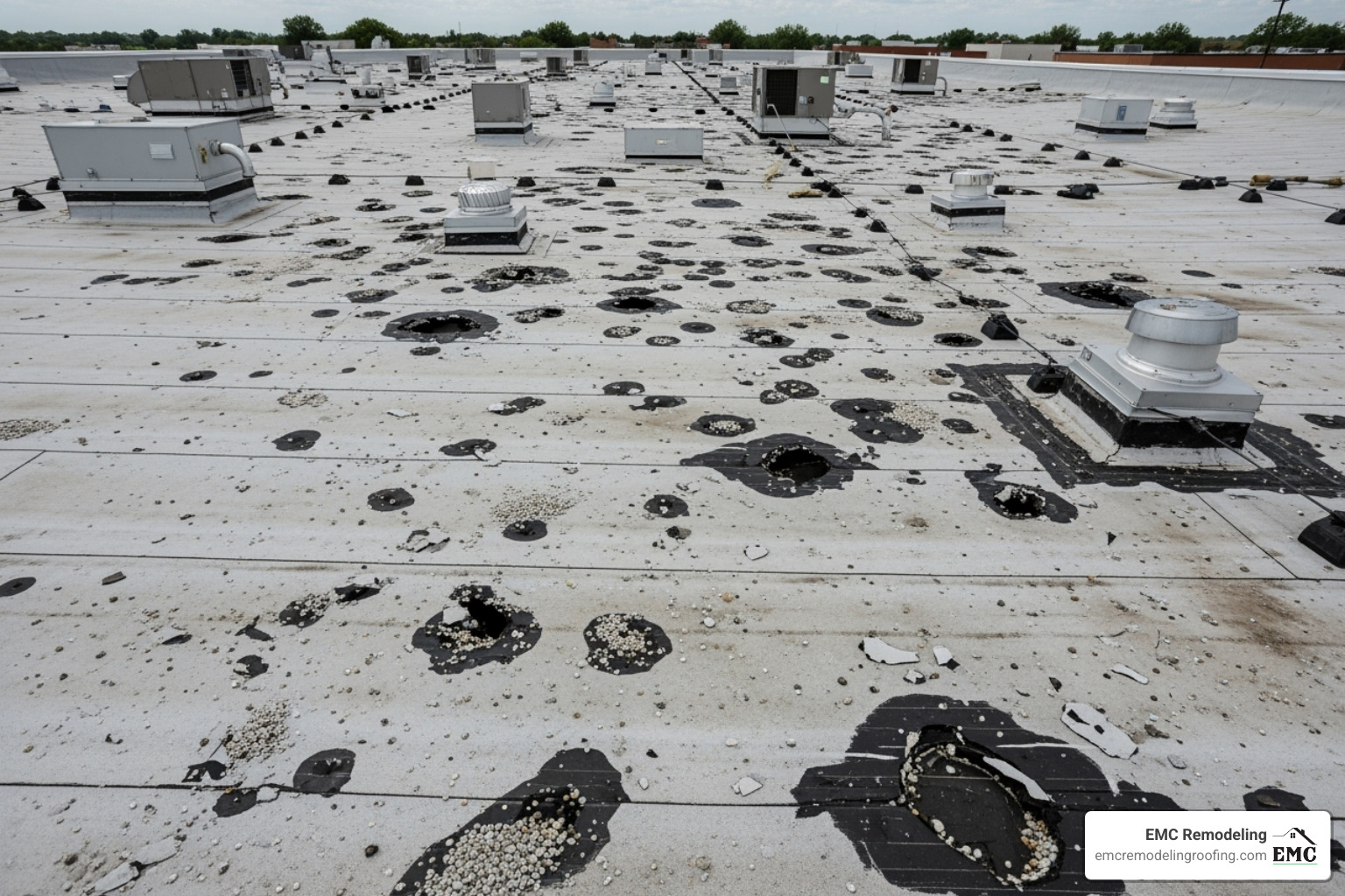 hail damage commercial roof - commercial storm damage restoration hail damage commercial roof - commercial storm damage restoration