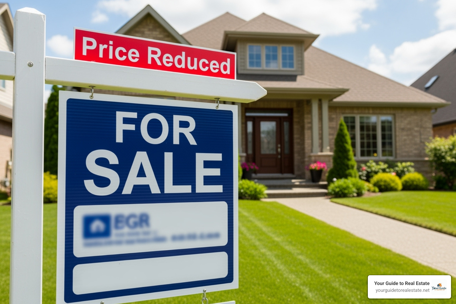 For Sale sign on a house with a "price reduced" rider - what are concessions