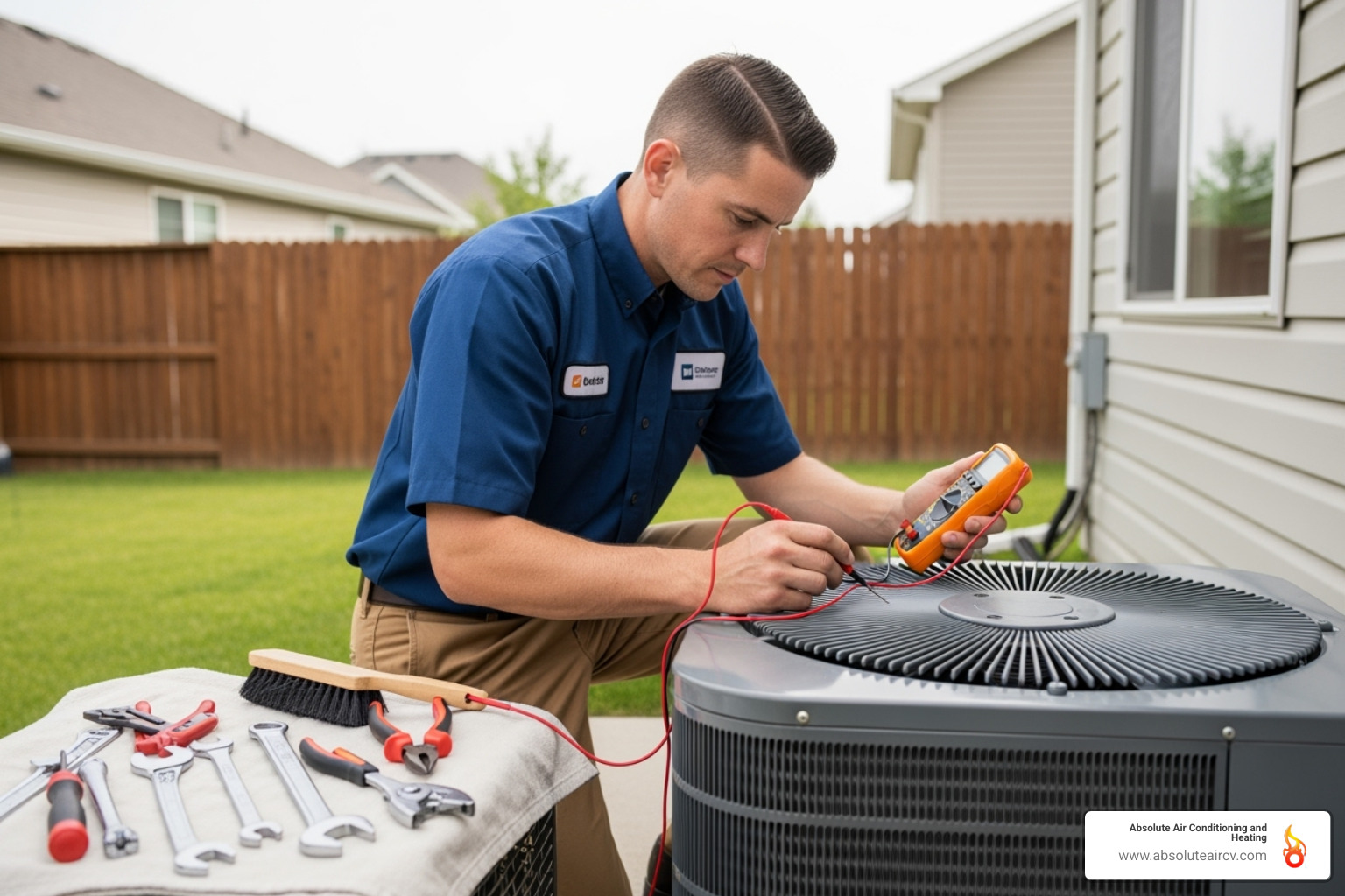 technician performing routine maintenance - 24 hour hvac repair palm desert technician performing routine maintenance - 24 hour hvac repair palm desert