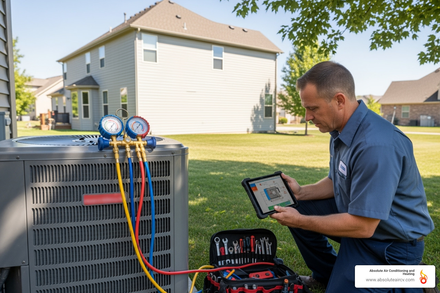 HVAC technician performing diagnostic - 24 hour hvac repair palm desert HVAC technician performing diagnostic - 24 hour hvac repair palm desert