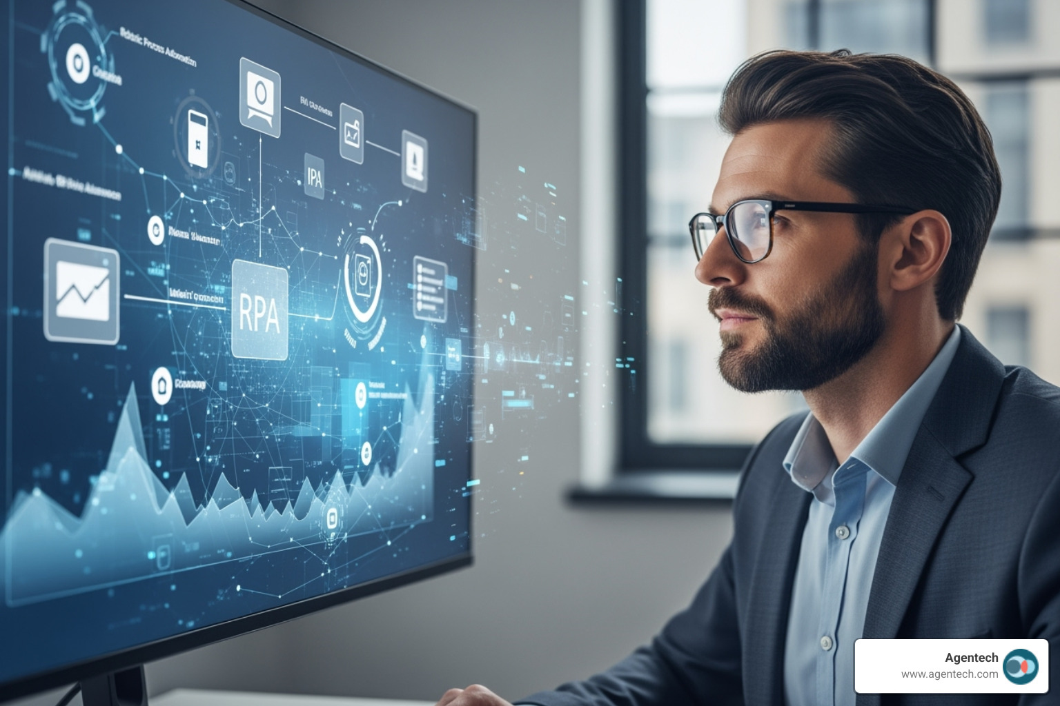 relationship between Robotic Process Automation (RPA), Intelligent Process Automation (IPA), and Artificial Intelligence (AI) in P&C insurance - automate insurance processes