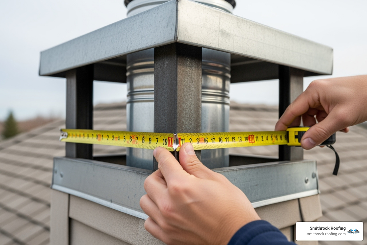 measurements on a chimney chase - prefabricated chimney caps
