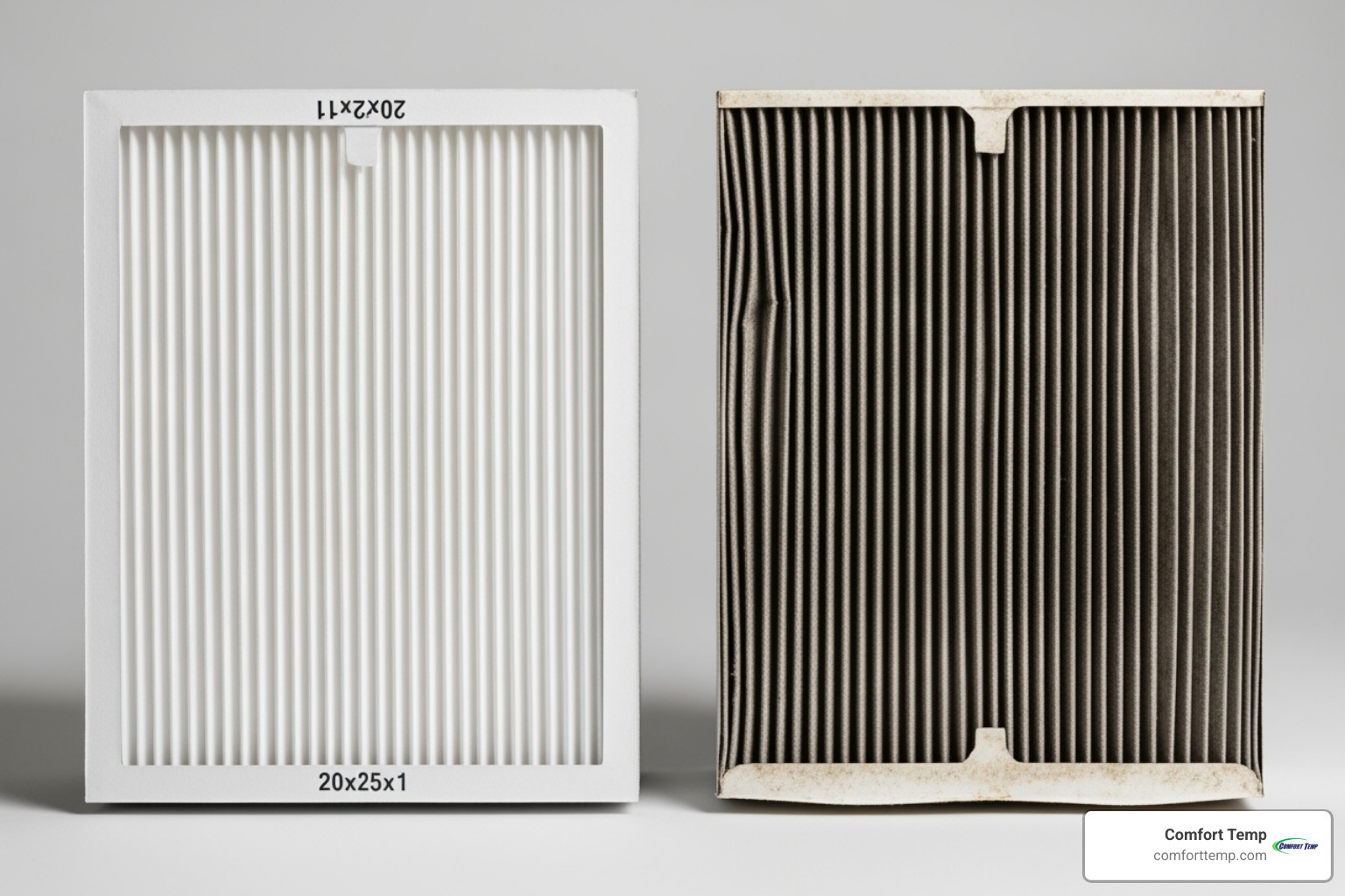 clean furnace filter next to dirty one - furnace repair near me clean furnace filter next to dirty one - furnace repair near me
