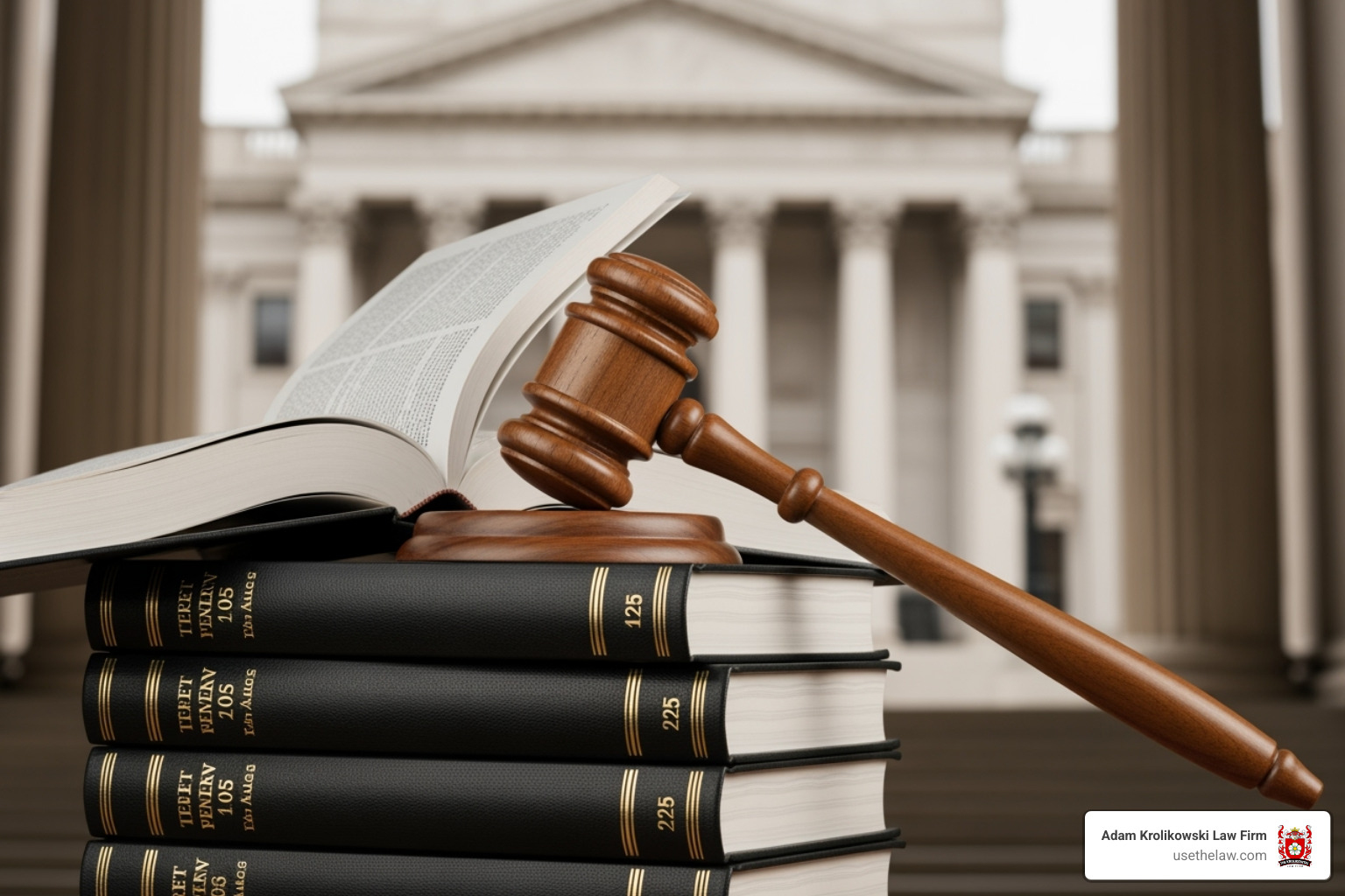 A gavel and law books with a blurred background of a courthouse. - santa ana personal injuries lawyer A gavel and law books with a blurred background of a courthouse. - santa ana personal injuries lawyer