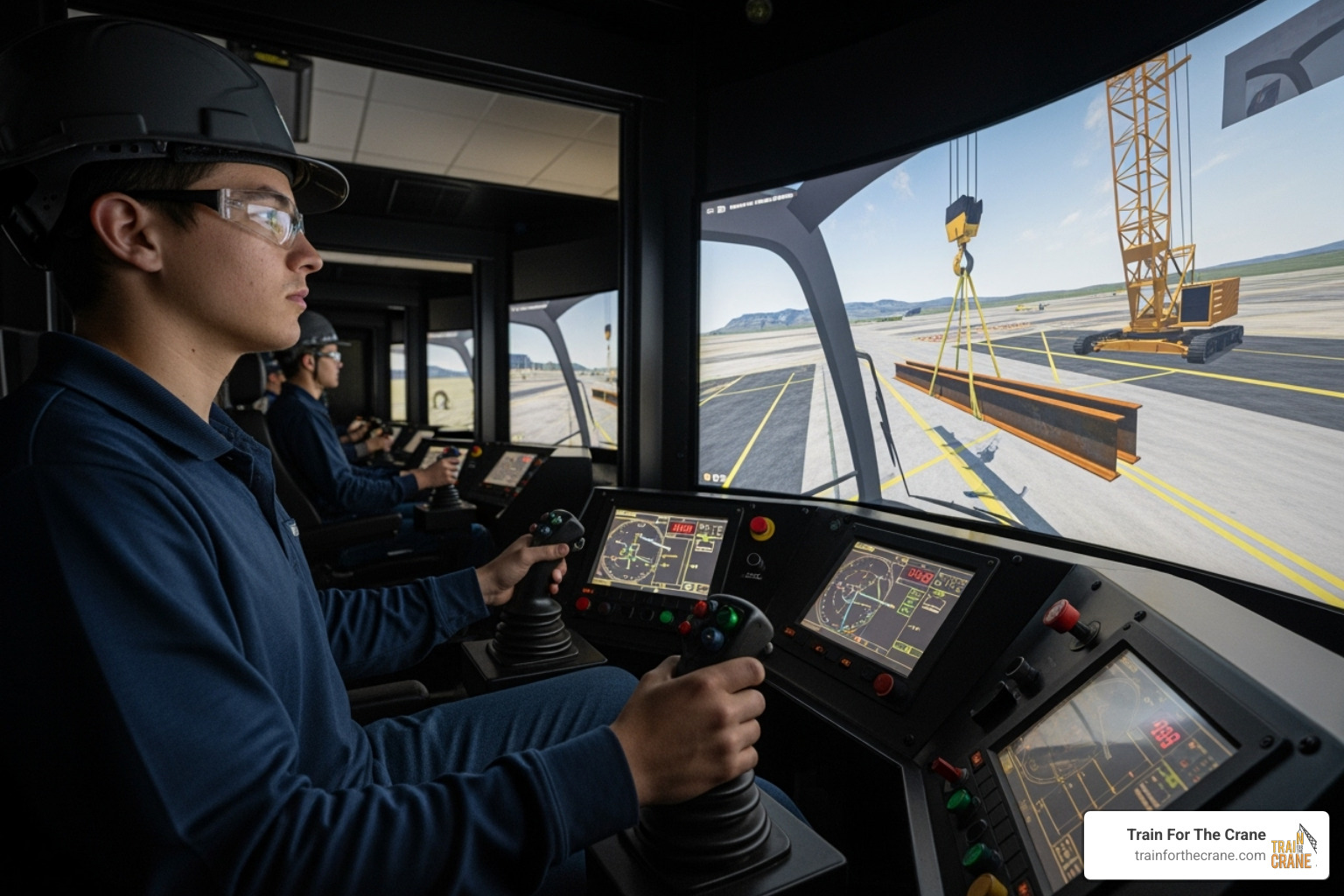 Student in a crane simulator - what is NCCCO Student in a crane simulator - what is NCCCO