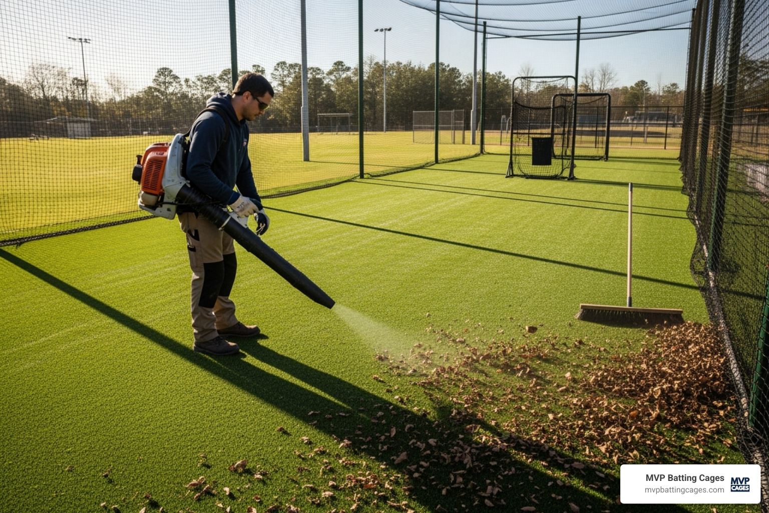 cleaning outdoor turf - batting cage turf outdoor