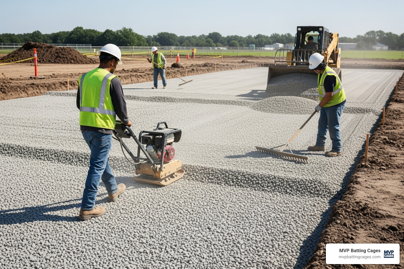sub-base preparation for outdoor batting cage - batting cage turf outdoor