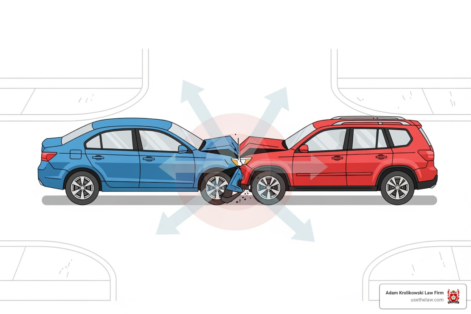 A diagram showing a comparative fault scenario - car accident attorney in irvine ca A diagram showing a comparative fault scenario - car accident attorney in irvine ca