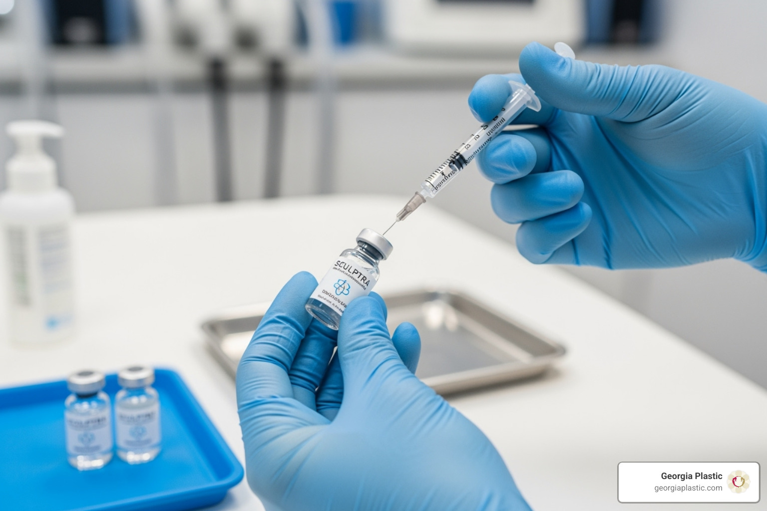 Sculptra vials and injection process - brazilian butt lift atlanta