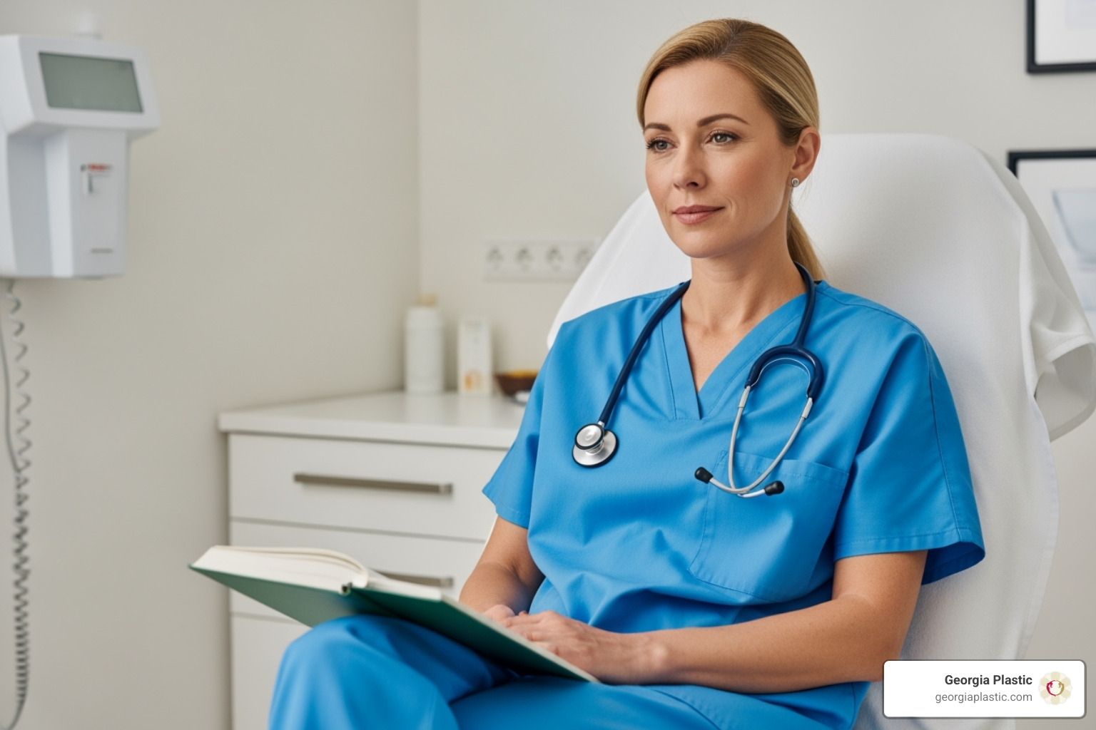 patient relaxing comfortably in a clinical setting - awake liposuction atlanta patient relaxing comfortably in a clinical setting - awake liposuction atlanta