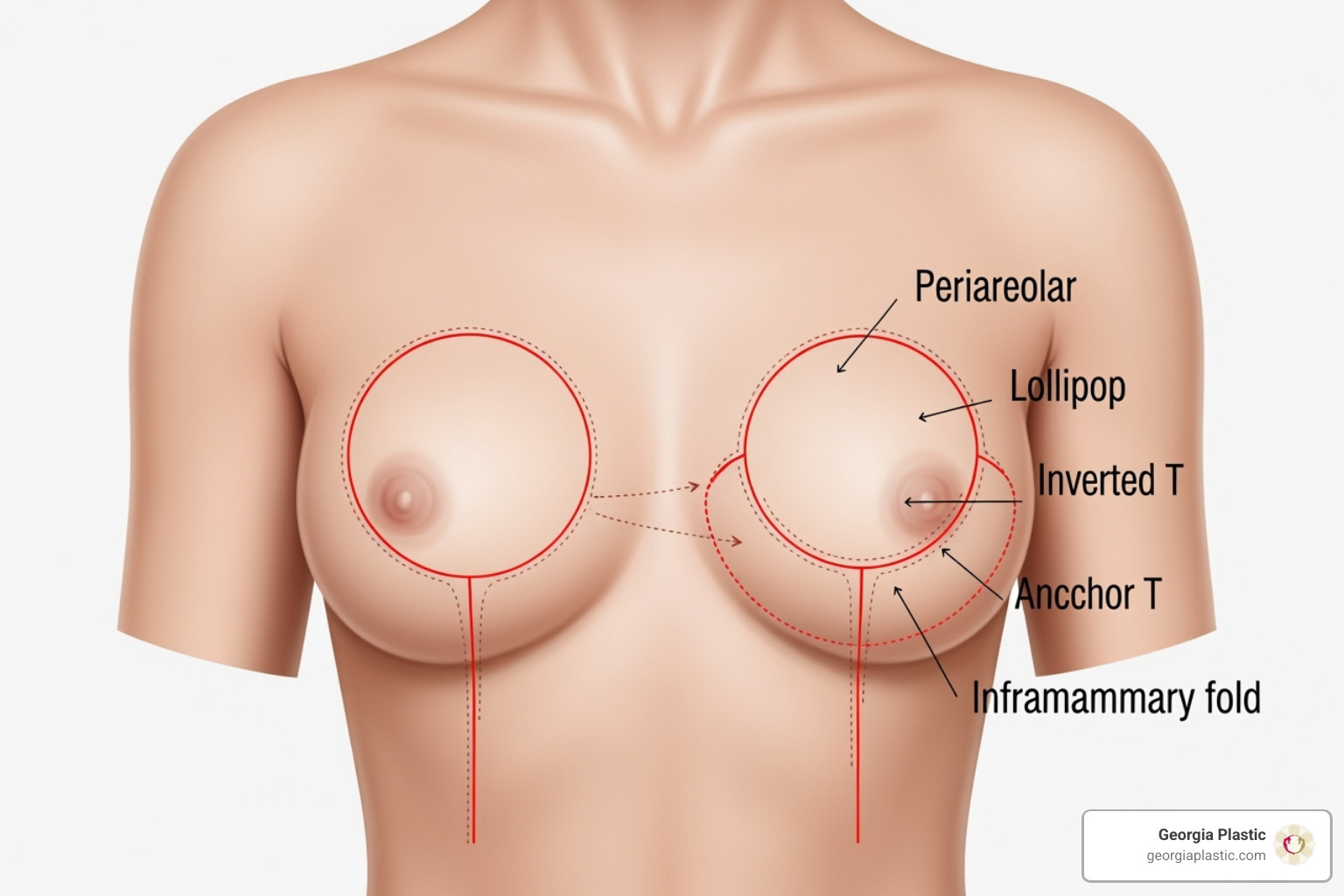 breast lift incision patterns - how much is a breast lift in atlanta