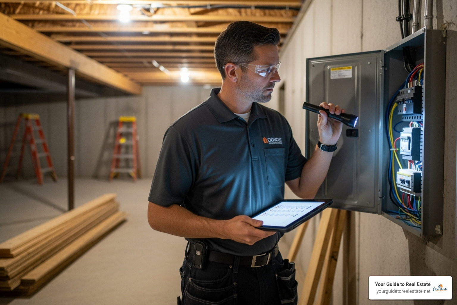 blue painter's tape marking a drywall imperfection - new home inspection