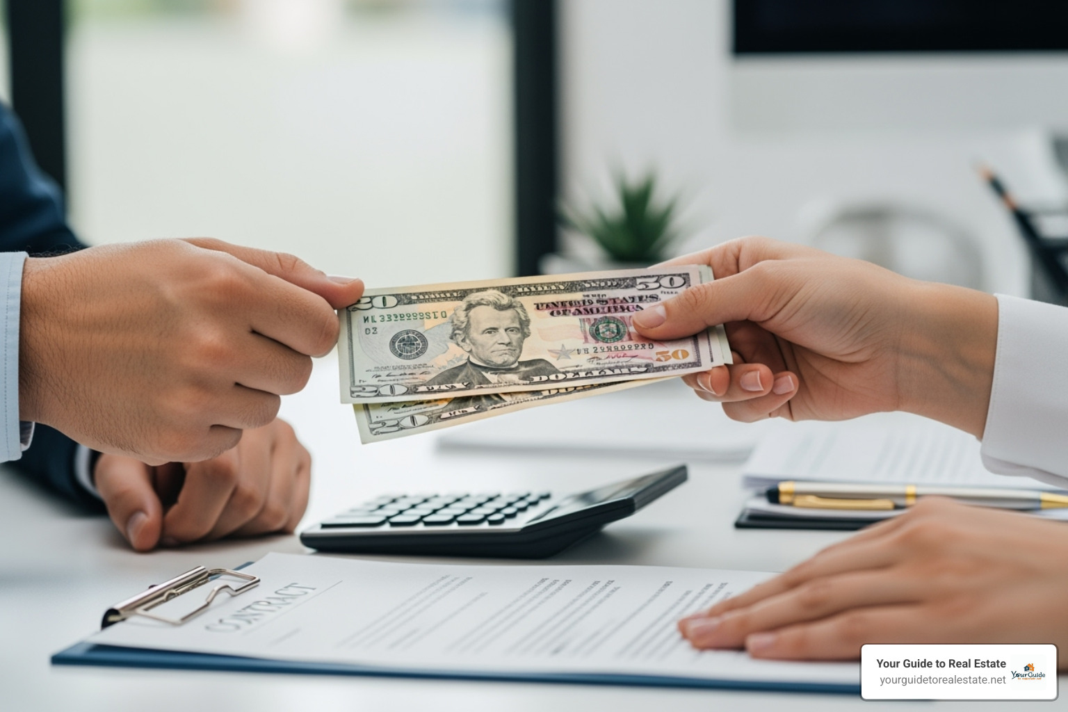 contract and a check on a table - do you get earnest money back