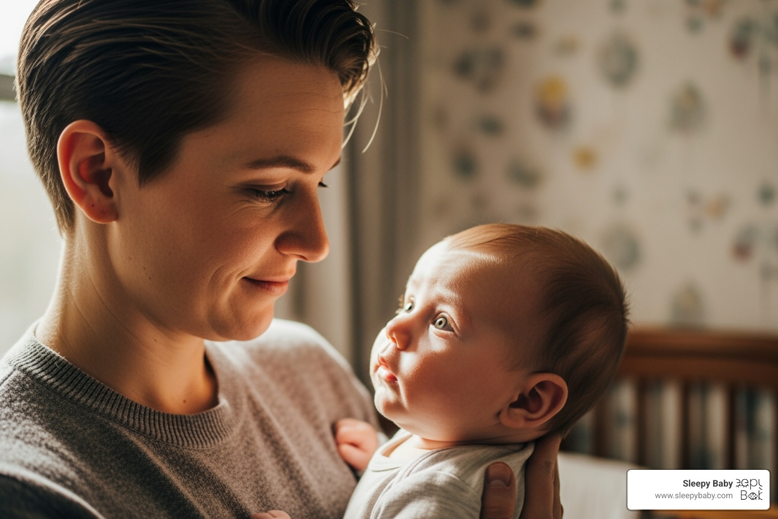 parent looking thoughtfully at their baby - what is the best sleep aid for babies