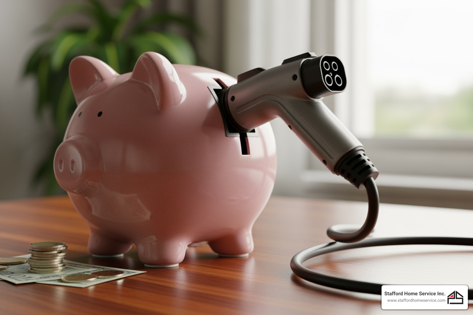 piggy bank with charging plug - tesla wall connector installer north oaks, mn