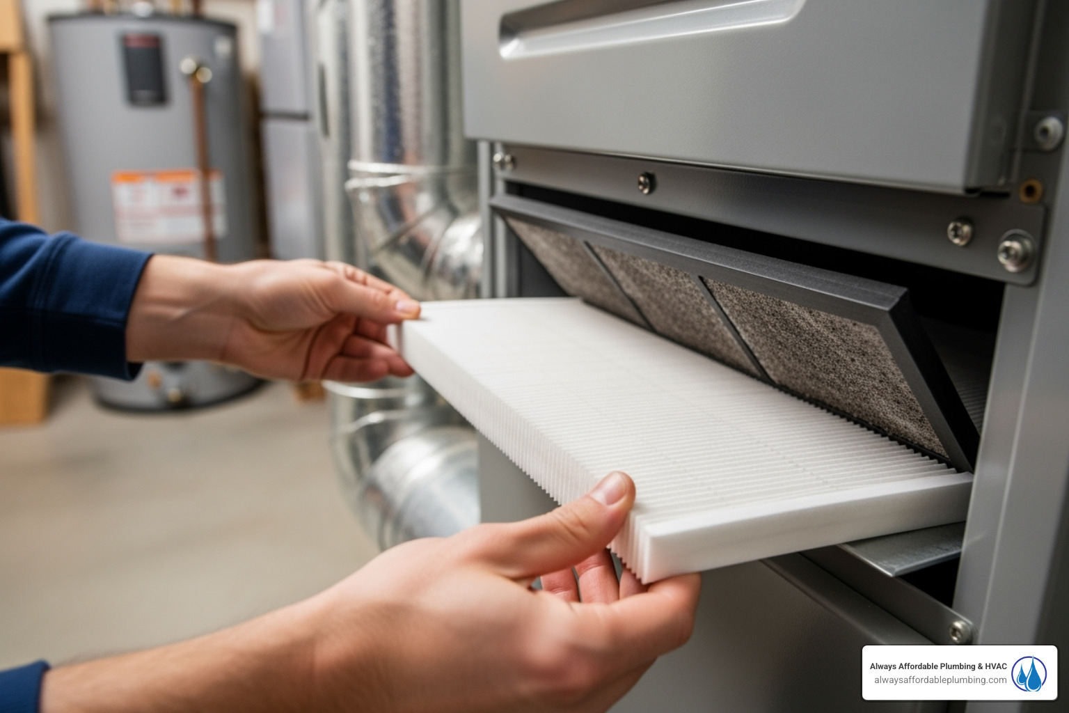 Homeowner easily replacing a clean air filter - hvac maintenance sacramento ca Homeowner easily replacing a clean air filter - hvac maintenance sacramento ca