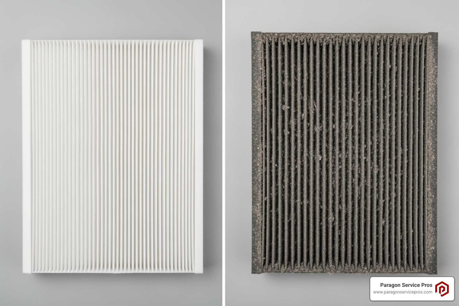 clean HVAC filter next to a dirty one - commercial hvac services gold canyon, az clean HVAC filter next to a dirty one - commercial hvac services gold canyon, az