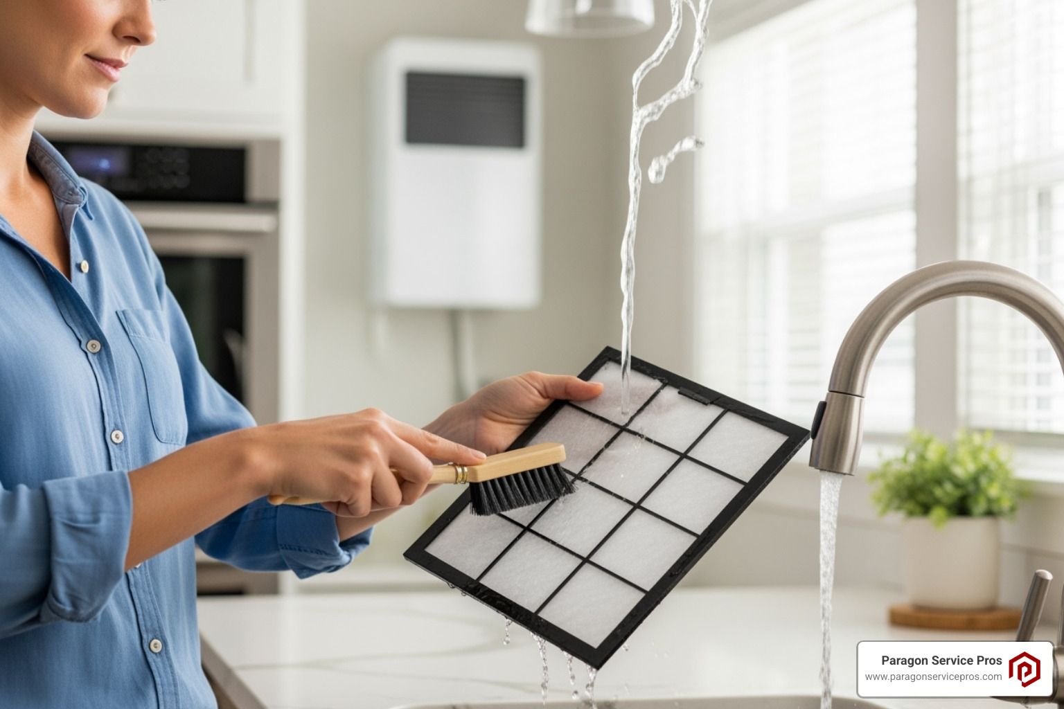 homeowner easily cleaning a mini-split's reusable filter - ductless mini split installation gilbert, az homeowner easily cleaning a mini-split's reusable filter - ductless mini split installation gilbert, az