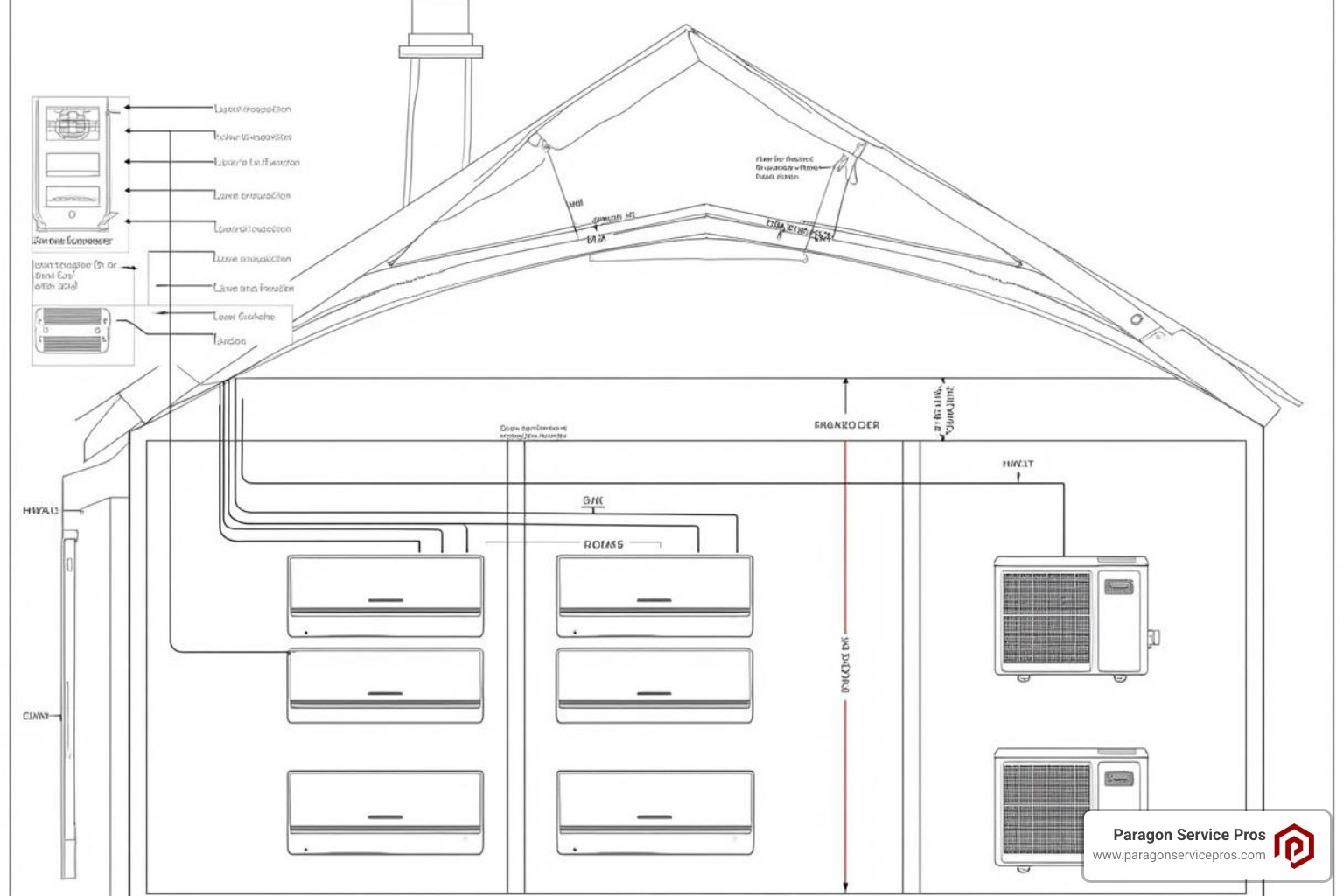 diagram showing how a multi-zone ductless mini-split system connects multiple indoor units to one outdoor unit - ductless mini split installation american fork, ut diagram showing how a multi-zone ductless mini-split system connects multiple indoor units to one outdoor unit - ductless mini split installation american fork, ut
