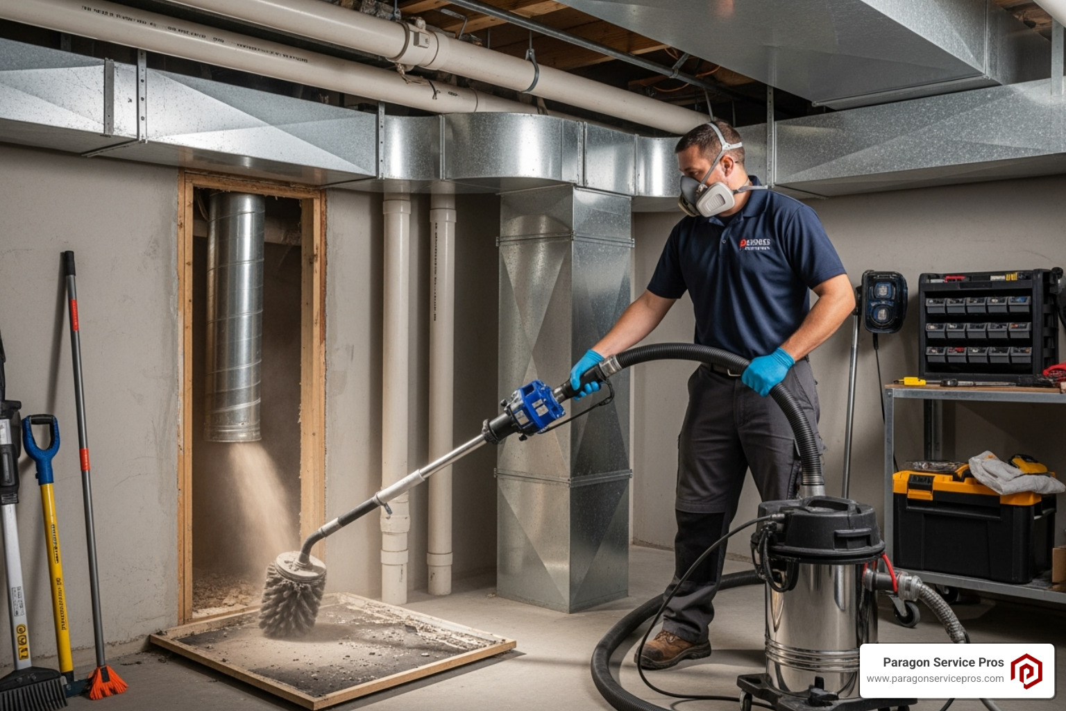technician using professional duct cleaning equipment - air duct cleaning american fork, ut technician using professional duct cleaning equipment - air duct cleaning american fork, ut