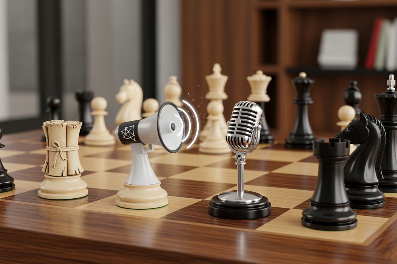 chess board with pieces representing content, outreach, and journalists - press release backlinks chess board with pieces representing content, outreach, and journalists - press release backlinks
