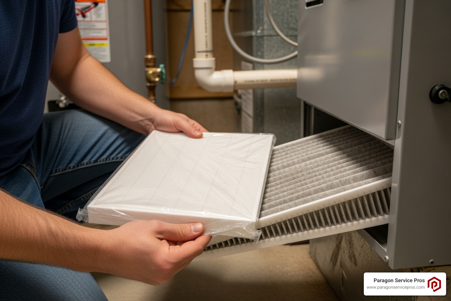 person changing clean hvac air filter - heat pump repair chandler, az person changing clean hvac air filter - heat pump repair chandler, az