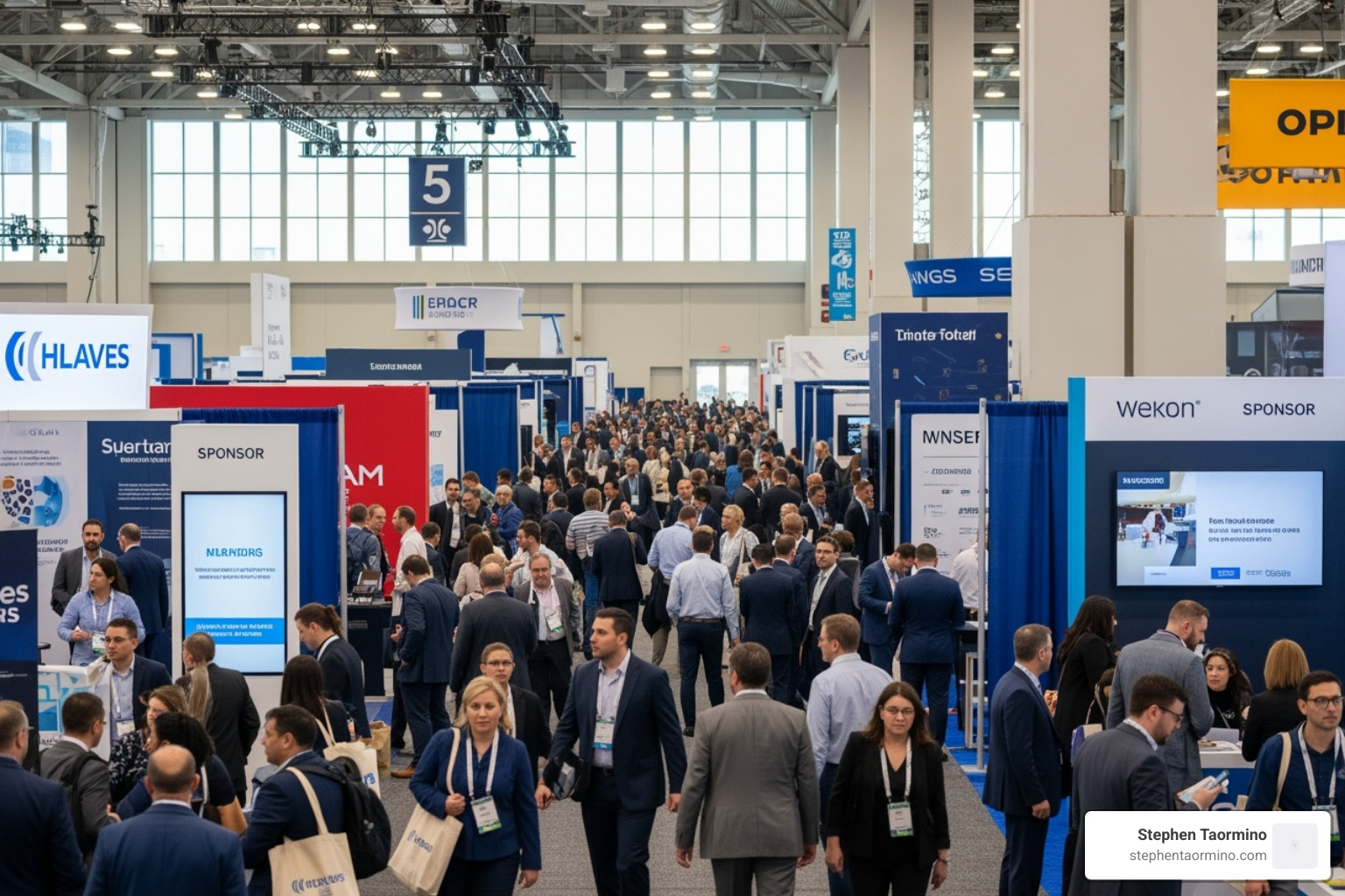 a busy Las Vegas convention center - internet marketing las vegas