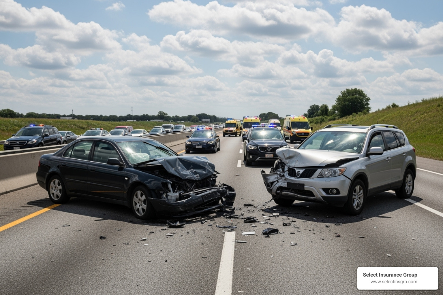 two-car accident scene on a busy highway - auto insurance quote orlando fl two-car accident scene on a busy highway - auto insurance quote orlando fl